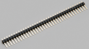 Stiftleiste, 3-polig, RM 2.54 mm, gerade, schwarz, 10120500