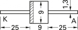 Gleichrichterdiode, 6 A, P-6, R250H-T