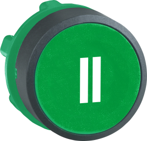 Drucktaster, tastend, Bund rund, grün, Frontring schwarz, Einbau-Ø 22 mm, ZB5AA336