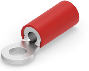 Isolierter Ringkabelschuh, 0,8-0,9 mm², AWG 18, 3.02 mm, M2,5, rot