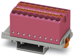 Verteilerblock, Push-in-Anschluss, 0,14-4,0 mm², 18-polig, 24 A, 8 kV, pink, 3273061