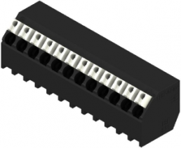 Leiterplattenklemme, 12-polig, RM 3.81 mm, 0,13-1,5 mm², 12 A, Federklemmanschluss, schwarz, 1885520000