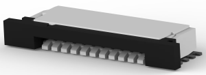 Steckverbinder, 10-polig, 1-reihig, RM 1 mm, SMD, Buchse, verzinnt, 1-84952-0