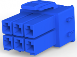 Steckergehäuse, 6-polig, RM 3.96 mm, gerade, blau, 368576-6