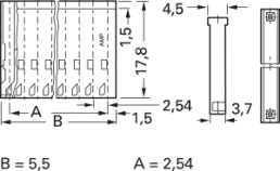 Buchsengehäuse, 2-polig, RM 2.54 mm, gerade, schwarz, 926657-2