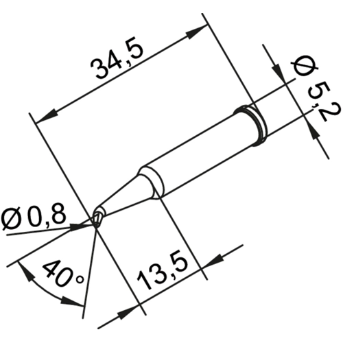 0102SDLF08L/10 Ersa Lötspitzen, Entlötspitzen und Heißluftdüsen Bild 2