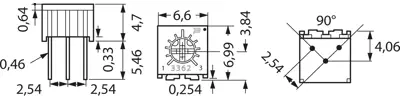 3362H-1-502LF Bourns Electronics GmbH Trimmpotentiometer Bild 2