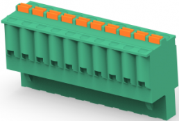 Leiterplattenklemme, 10-polig, RM 5 mm, 0,13-3,31 mm², 10 A, Push-in-Federanschluss, grün, 1-2350397-0