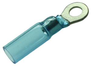 Isolierter Ringkabelschuh, 1,5-2,5 mm², AWG 16 bis 14, 5 mm, M4, blau