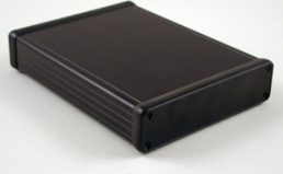 Aluminium Gehäuse, (L x B x H) 160 x 125 x 31 mm, schwarz (RAL 9005), IP54, 1455P1602BK
