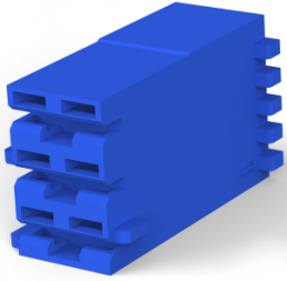 Buchsengehäuse, 3-polig, RM 5 mm, gerade, blau, 521205-1