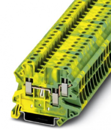 Schutzleiter-Reihenklemme, Schraubanschluss, 0,14-6,0 mm², 3-polig, 6 kV, gelb/grün, 3044380