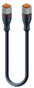 Sensor-Aktor Kabel, M12-Kabeldose, gerade auf M12-Kabeldose, gerade, 5-polig, 0.5 m, PUR, schwarz, 4 A, 84565