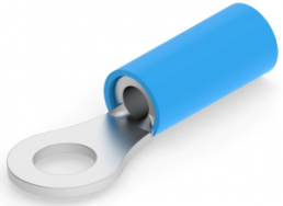 Isolierter Ringkabelschuh, 1,25-1,4 mm², AWG 16, 4.34 mm, M4, blau