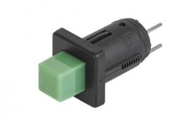 Drucktaster, 1-polig, grün, unbeleuchtet, 0,2 A/60 V, IP40, 0041.9141.5307