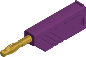 4 mm Stecker, Schraubanschluss, 0,5-1,5 mm², CAT O, violett, LAS N WS AU VI