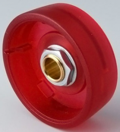 Drehknopf, 6 mm, Polycarbonat, rot, Ø 33 mm, H 14 mm, B8233063
