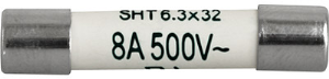 Feinsicherung 6,3 x 32 mm, 3.15 A, T, 400 V (DC), 500 V (AC), 1.5 kA Ausschaltvermögen, 8020.5016