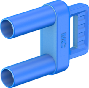 Ø 4 mm Verbindungsstecker mit federnden MULTILAM, CAT II, blau