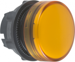 Meldeleuchte, Bund rund, orange, Frontring schwarz, Einbau-Ø 22 mm, ZB5AV05