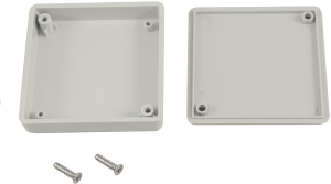 ABS Miniatur-Gehäuse, (L x B x H) 60 x 60 x 15 mm, lichtgrau (RAL 7035), IP54, 1551TTGY