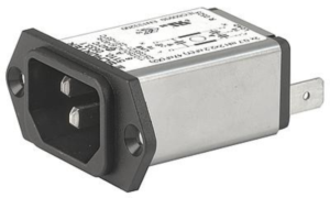 IEC-Stecker-C14, 50 bis 60 Hz, 1 A, 250 VAC, 11 mH, Flachstecker 6,3 mm, 5110.0133.3