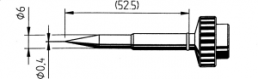 Lötspitze, Bleistiftspitze, (D x L x B) 0.4 x 70 x 0.4 mm, 0612SDLF/SB