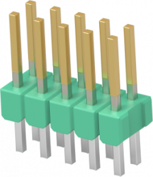 Stiftleiste, 10-polig, RM 2.54 mm, gerade, grün, 826632-5