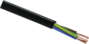 PVC Schlauchleitung H05VV-F 3 G 0,75 mm², ungeschirmt, schwarz