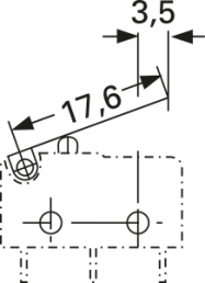 Betätiger, flach, (L) 17.6 mm, für Schnappschalter, 191.071.011