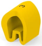PVC Kabelmarkierer, Aufdruck "3", (L x B x H) 4.75 x 4.5 x 6.3 mm, max. Bündel-Ø 6.3 mm, gelb, EC1085-000
