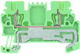 Schutzleiter-Reihenklemme, Federzuganschluss, 0,5-1,5 mm², 2-polig, 180 A, 6 kV, gelb/grün, 1775510000