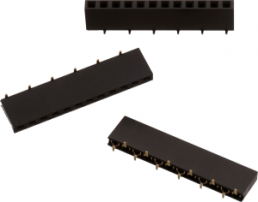 Buchsenleiste, 12-polig, RM 2.54 mm, gerade, schwarz, 61001213321