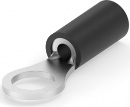 Isolierter Ringkabelschuh, 0,26-1,65 mm², AWG 22 bis 16, 5 mm, schwarz