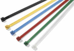 Kabelbinder, lösbar, Polyamid, (L x B) 196 x 4.8 mm, Bündel-Ø 2 bis 50 mm, schwarz, -40 bis 105 °C