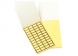 Acryl Etikett, (L x B) 11 x 38 mm, gelb, Seite mit 220 Stk