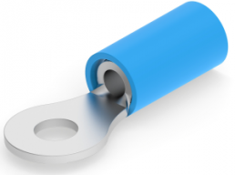Isolierter Ringkabelschuh, 1,04-2,62 mm², AWG 16 bis 14, 3.68 mm, M3,5, blau