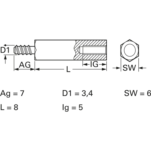 20657925 ESSENTRA COMPONENTS Abstandsbolzen Bild 2