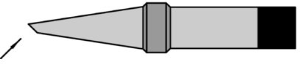 Lötspitze, Rundform, Ø 6.9 mm, (D x L) 1.6 x 33 mm, 370 °C, PT AA7
