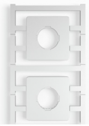 Polyamid Gerätemarkierer, (L x B) 44 x 44 mm, grau, 20 Stk