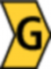 PVC Kabelmarkierer, Aufdruck "G", (L x B) 5 x 6.8 mm, max. Bündel-Ø 9 mm, gelb, 515-03074