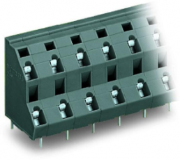Leiterplattenklemme, 16-polig, RM 10 mm, 0,08-2,5 mm², 21 A, Käfigklemme, grau, 736-758