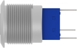 Schalter, 1-polig, silber, beleuchtet (rot/gelb), 3 A/250 VAC, Einbau-Ø 19.2 mm, IP67, 1-2316542-1
