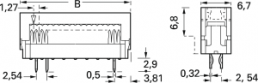 Schneidklemmsteckverbinder, 14-polig, RM 2.54 mm, gerade, grau, 1-216791-4