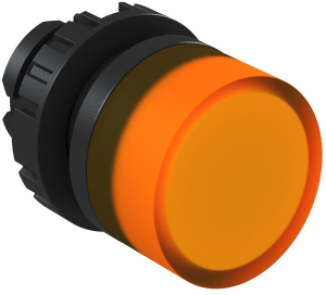Leuchtmelder, orange, Frontring schwarz, Einbau-Ø 22 mm, 12882480
