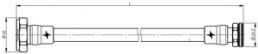 Koaxialkabel, 4.3-10 Stecker, gerade auf 4.3-10 Stecker, gerade, 50 Ω, 1/2”Flexible Jumper, Tülle schwarz, 2 m, 100009952