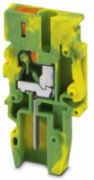 COMBI-Kupplung, Push-in-Anschluss, 0,14-4,0 mm², 1-polig, 24 A, 6 kV, gelb/grün, 3000655