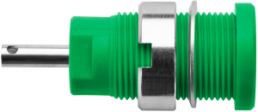 4 mm Buchse, Lötanschluss, Einbau-Ø 12.2 mm, CAT III, grün, SEB 6525 NI / GN