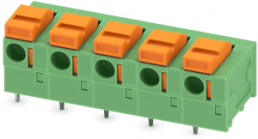 Leiterplattenklemme, 3-polig, RM 7.62 mm, 0,2-1,5 mm², 17.5 A, Federklemmanschluss, grün, 1700761