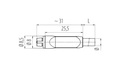 77 7096 0000 10004-0500 binder Sensor-Aktor Kabel Bild 2